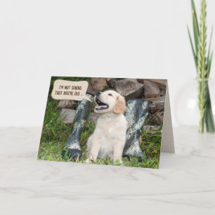 Golden Retriever Puppy Birthday Humor Kort