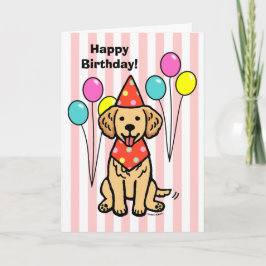 Golden Retriever Puppy Birthday Kort