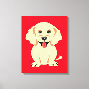 Golden Retriever Puppy Children's Wall Decor Canvastryck