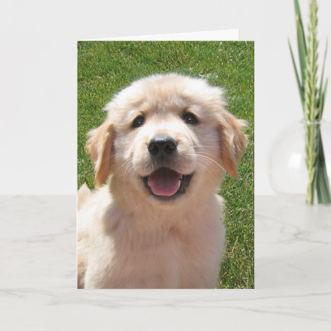 Golden Retriever Puppy Fars dag Card Kort (Framsida)