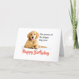 Golden Retriever Puppy Grattis på födelsedagen Kort