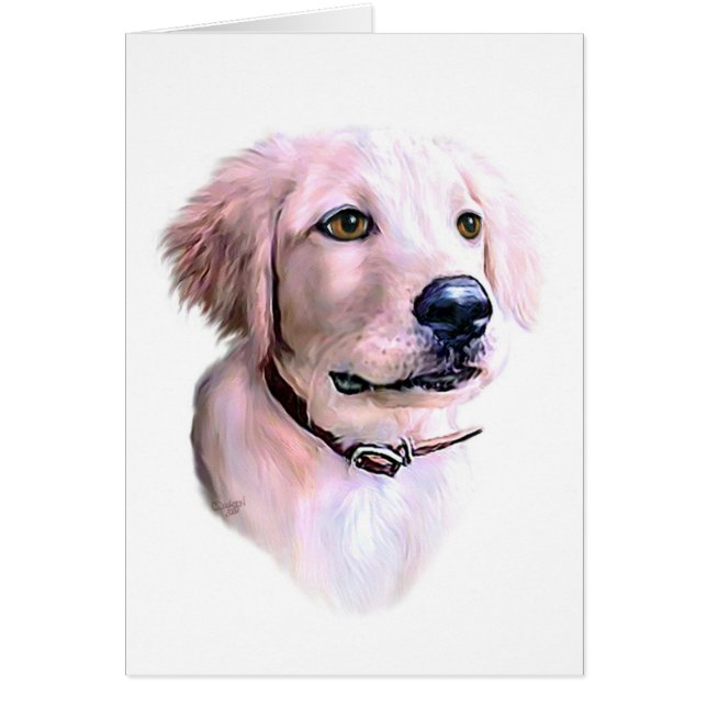 Golden Retriever Puppy Hälsningskort (Framsidan)