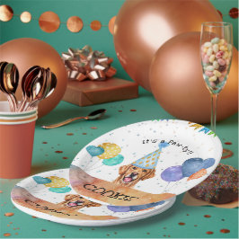 Golden Retriever Puppy Hund Birthday Pawty