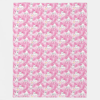 Golden Retriever Puppy in Pink Garden Fleecefilt