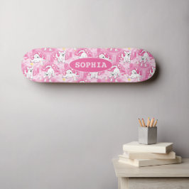 Golden Retriever Puppy in Pink Garden Mini Skateboard Bräda 18,5 Cm