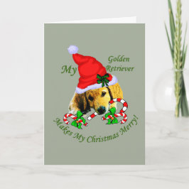 Golden Retriever Puppy-jul Helgkort