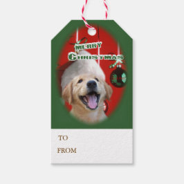 Golden Retriever Puppy-jul Presentetikett