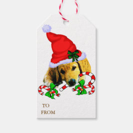 Golden Retriever Puppy-jul Presentetikett