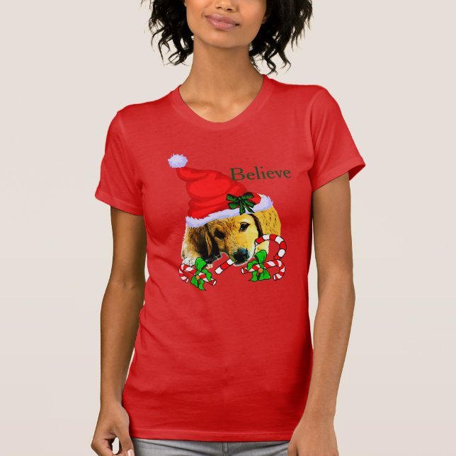 Golden Retriever Puppy-jul T Shirt (Framsida)