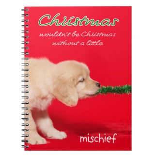Golden Retriever Puppy Juldimma Anteckningsbok