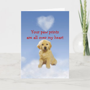 Golden Retriever Puppy Kärlek Card Helgkort