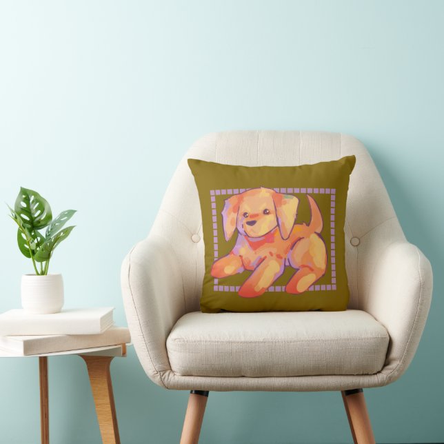 Golden retriever puppy kudde (Stol)