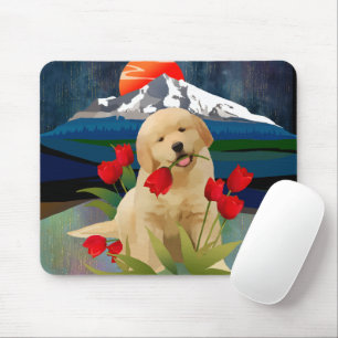 GOLDEN RETRIEVER PUPPY Mousepad Musmatta