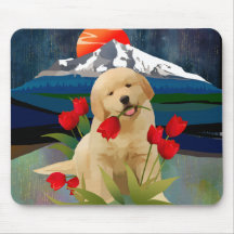 GOLDEN RETRIEVER PUPPY Mousepad