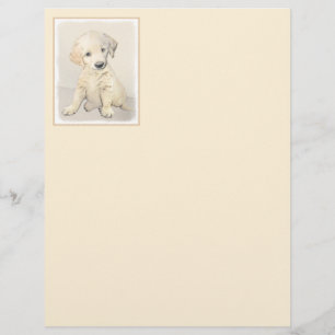 Golden Retriever Puppy Painting - Original Hund Ar