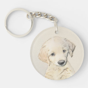Golden Retriever Puppy Painting - Original Hund Ar
