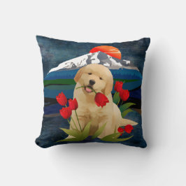 GOLDEN RETRIEVER PUPPY Pillow Kudde