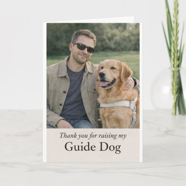 Golden Retriever Puppy Raiser Thank You Kort (Framsida)