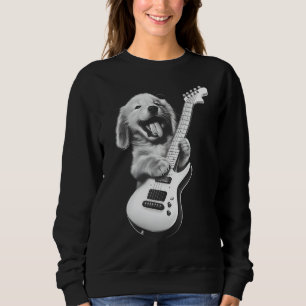 Golden Retriever Puppy Spelar Guitar - Funny Guit T Shirt