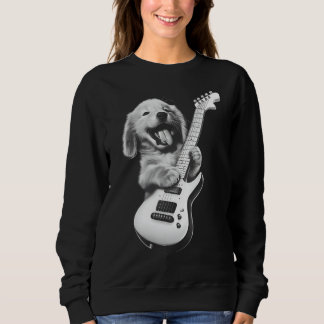 Golden Retriever Puppy Spelar Guitar - Funny Guit T Shirt