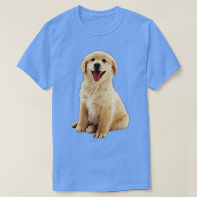 Golden Retriever Puppy T Shirt (Design framsida)