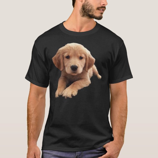 Golden Retriever Puppy  T Shirt (Framsida)
