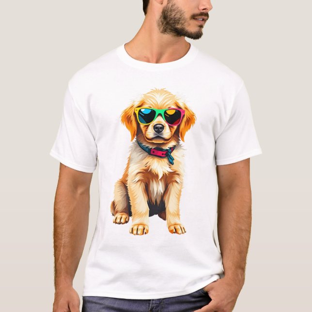 Golden Retriever Puppy T-Shirt (Framsida)