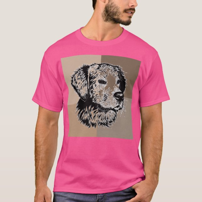 Golden Retriever Puppy T Shirt (Framsida)