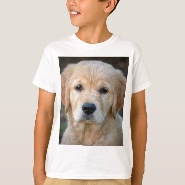 Golden Retriever Puppy T Shirt (Framsida)