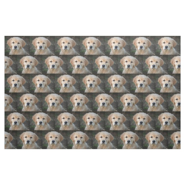 Golden Retriever Puppy Tyg (Fat Quarter)