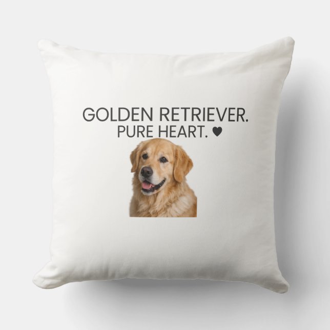 Golden Retriever Pure Heart ♥ Decorative Kudde (Framsida)