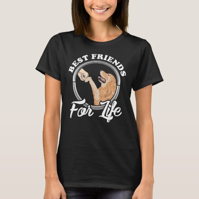 Golden Retriever Quot Best Friends for Life Quot T Shirt (Framsida)