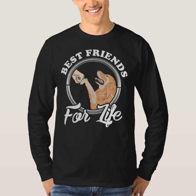 Golden Retriever Quot Best Friends for Life Quot T Shirt (Framsida)