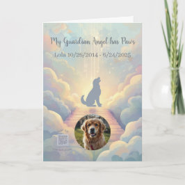 Golden Retriever Rainbow Bridge Minneskort Husdjur Helgkort