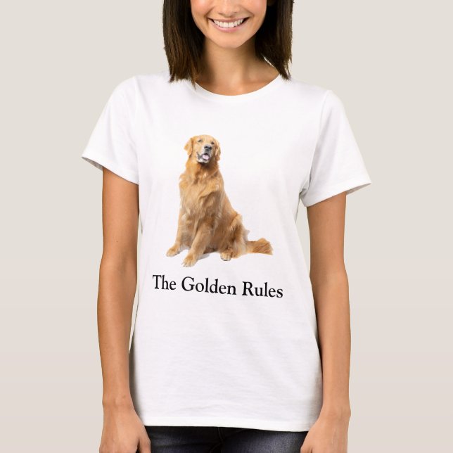 Golden Retriever Regler T-Shirt (Framsida)