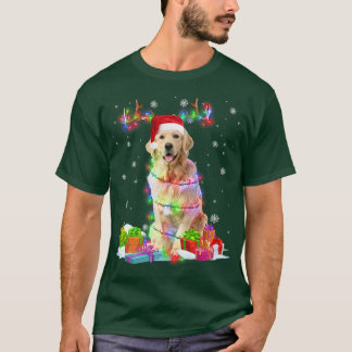 Golden Retriever Reindeer jul Ljus Funny D T Shirt