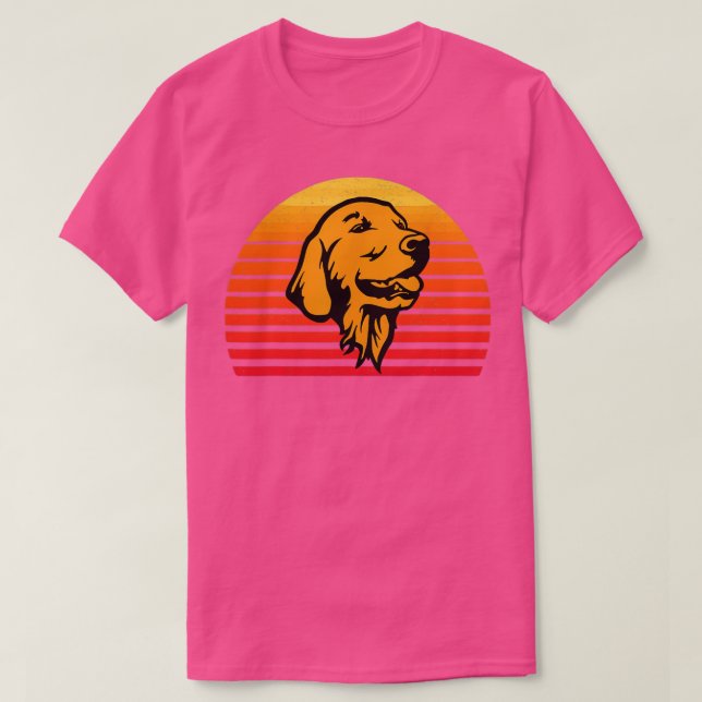 Golden Retriever Retro Vintage1 T Shirt (Design framsida)