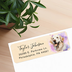 Golden Retriever Returadressetikett Returadress Etikett