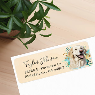 Golden Retriever Returadressetikett Returadress Etikett