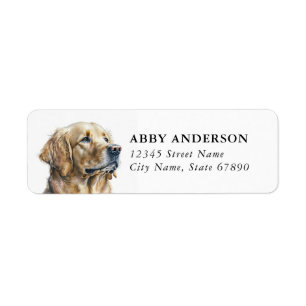 Golden Retriever-Returetiketter Returadress Etikett