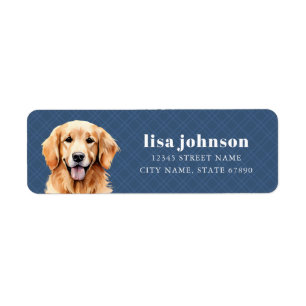 Golden Retriever-Returetiketter Returadress Etikett
