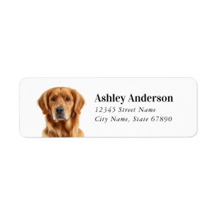 Golden Retriever-Returetiketter Returadress Etikett