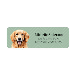 Golden Retriever-Returetiketter Returadress Etikett