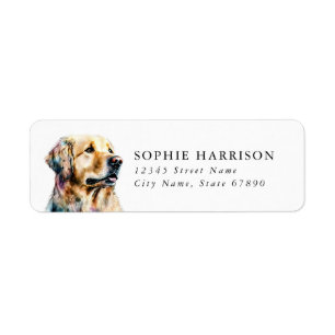 Golden Retriever-Returetiketter Returadress Etikett