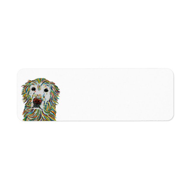 Golden Retriever Return-adressetikett Returadress Etikett (Framsidan)