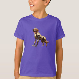 Golden Retriever Robot Barn T-Shirt