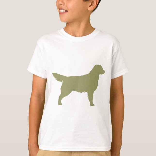 Golden Retriever (sage grönt) T Shirt (Framsida)