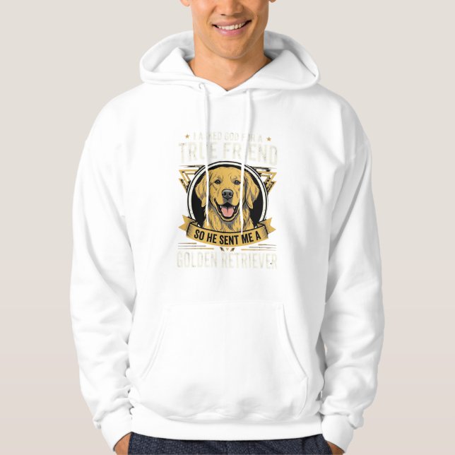 Golden Retriever sann vän hund Hoodie (Framsida)