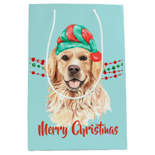 Golden Retriever Santa Hat Helgdag String Pärlor