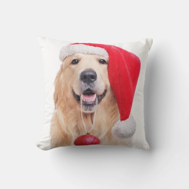 Golden Retriever Santa Kudde (Framsida)